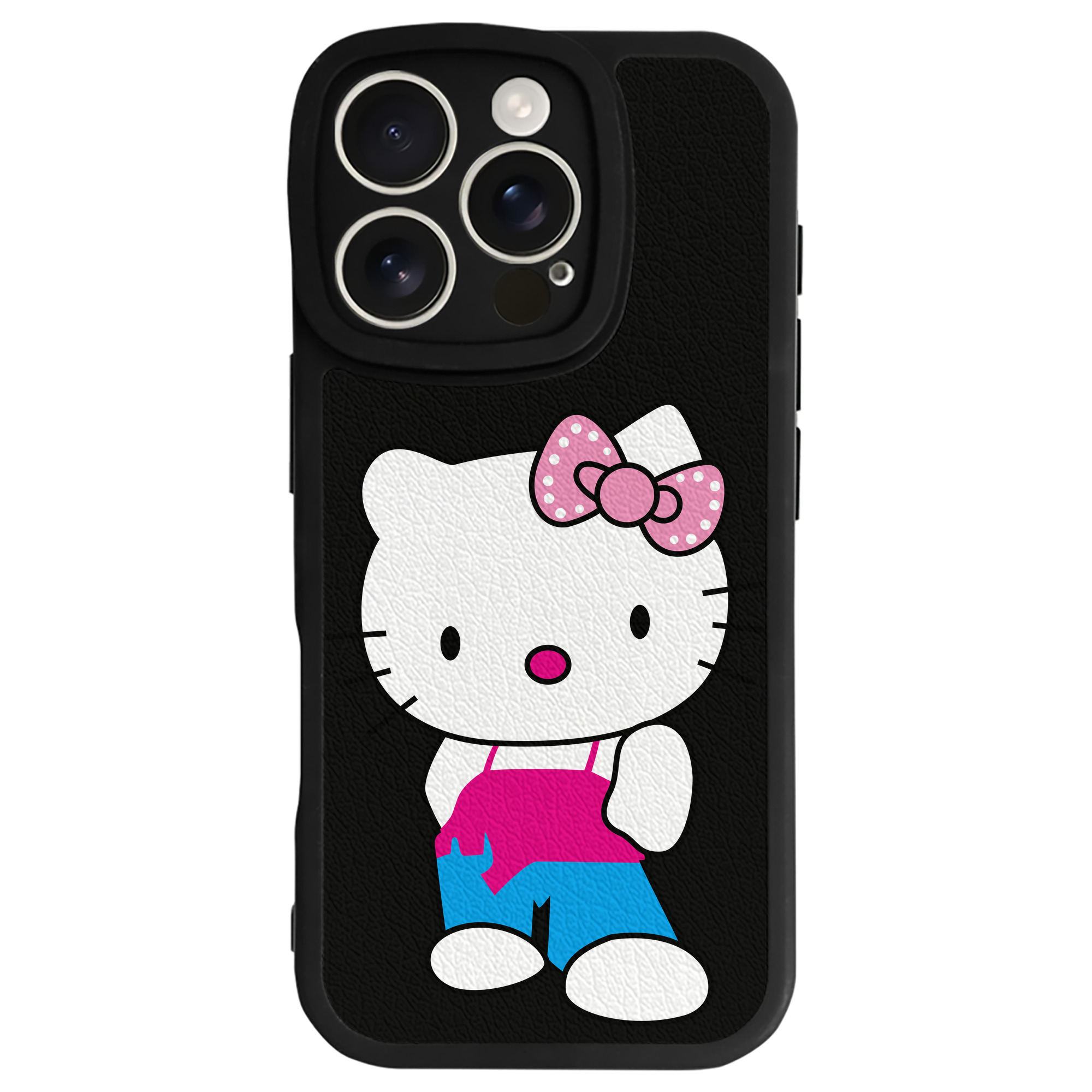 （画像用） Hello Kitty ハローキティ 【iPhone 16シリーズ対応】シリコンスマホケース（レザー調） 材質：シリコン